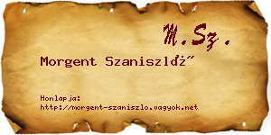 Morgent Szaniszló névjegykártya
